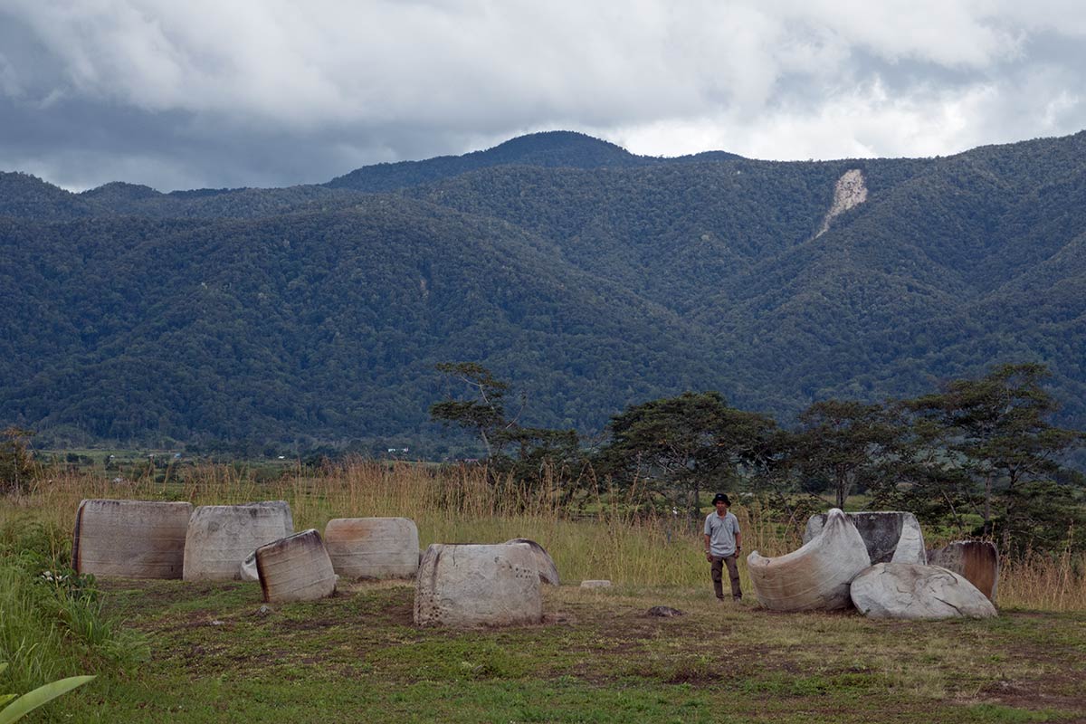 Multiple kalambas, Pokekea site near Hanggira village, Besoa Valley