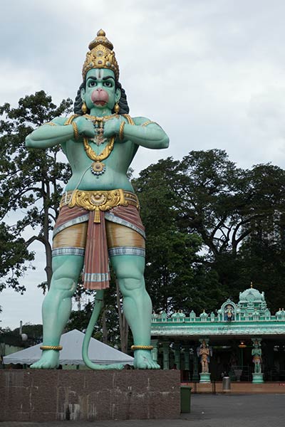 Statue of Hanuman in front of Ramayana Cave, Batu Caves