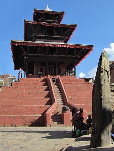 Jai Shri Dewa Temple and Pagan Stone near Swayambhunath Stupa