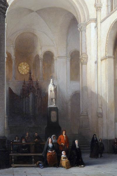 Painting of interior of Basilica of St. Servatius