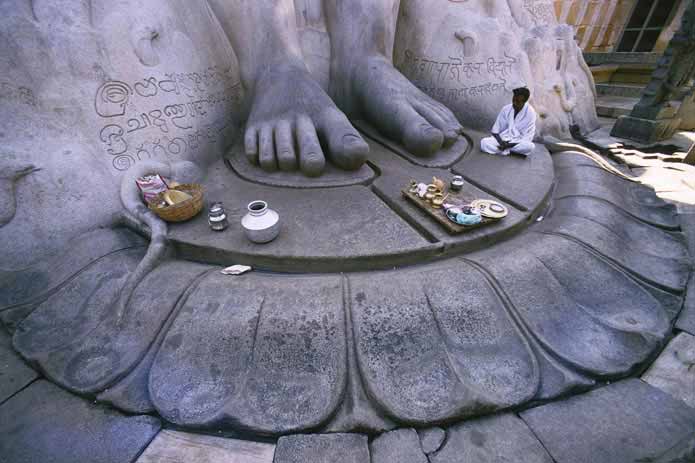 The Holy Feet of the Sri Gomatheswar statue, Sravanabelagola