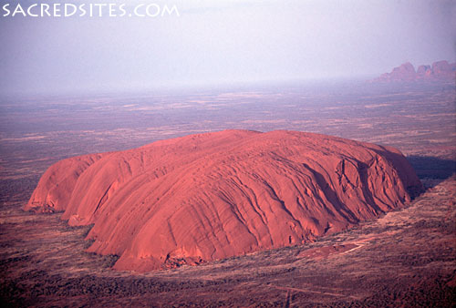 Uluru (Ayers Rock) with Kata Tjuta (The Olgas) in the distance, Australia