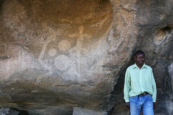 Site de peinture rupestre de Mphunzi, zone d'art rupestre de Chongoni