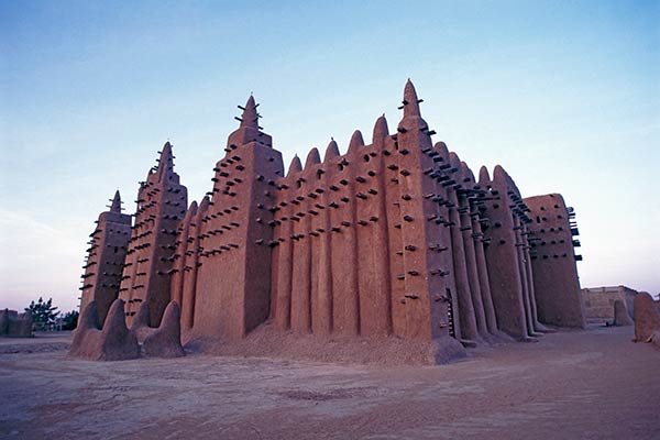 A, mesquita, de, Djenne, mali