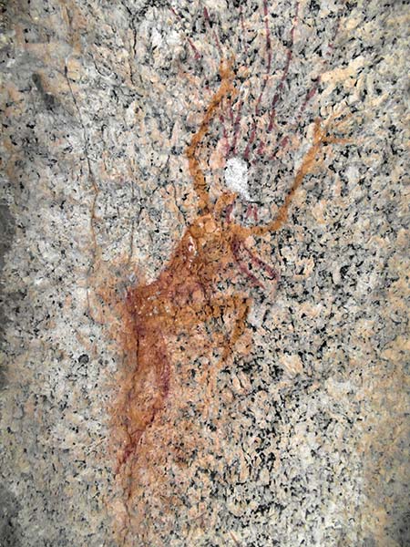 Pintura de la roca spitzkoppe