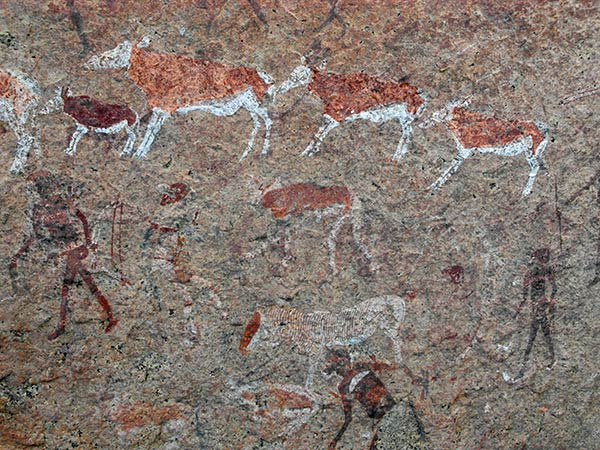 Peintures rupestres à Uis, mont Brandberg
