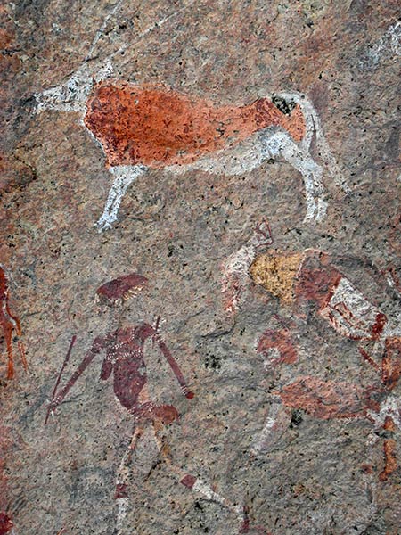 Peintures rupestres à Uis, mont Brandberg