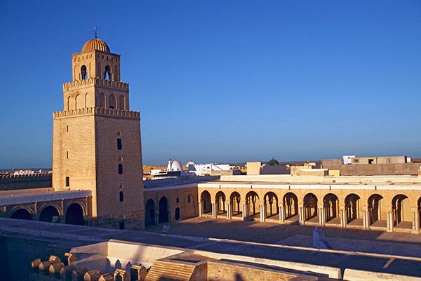 Sidi Oqba, la grande mosquée de Kairouan, en Tunisie