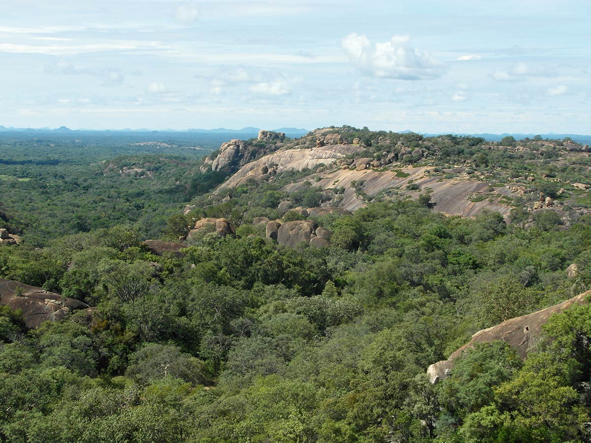Matopo Hills, uitzicht op heuvels