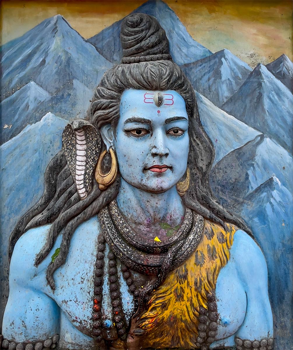 Shiva in de Himalaya-bergen, Basukinath-tempel, Jarmundi