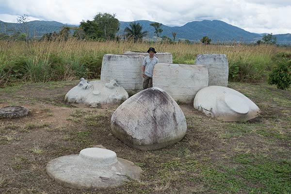 Gruppo di Kalambas, valle del Besoa, isola di Sulawesi, Indonesia