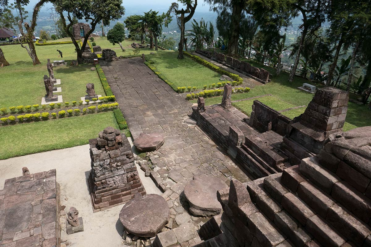 View from the top of the Pyramid of Candi Sukuh