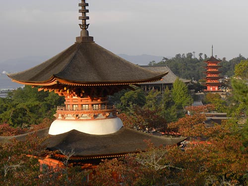 Miyajima Island, Tahoto Pagoda & Five Storied Pagoda