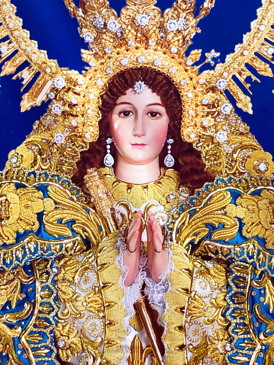 Église de l'Immaculée Conception de La Purisima, Santa Maria. Peinture de l'icône miraculeuse de Marie.