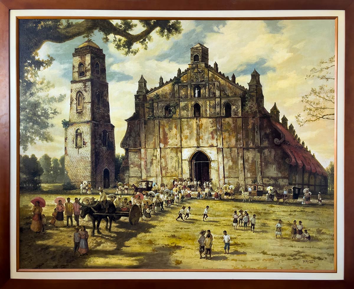 Église San Agustín, Paoay. Peinture d'une église.