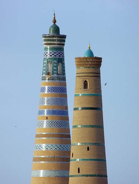  Islom Hoja and Juma Minarets, Itchan Kala