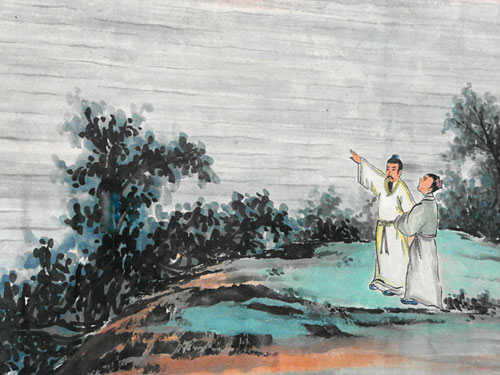 Saigon-tam-san-hoi-Quan-temppelissä maalaus-of-kaksi-viisaat