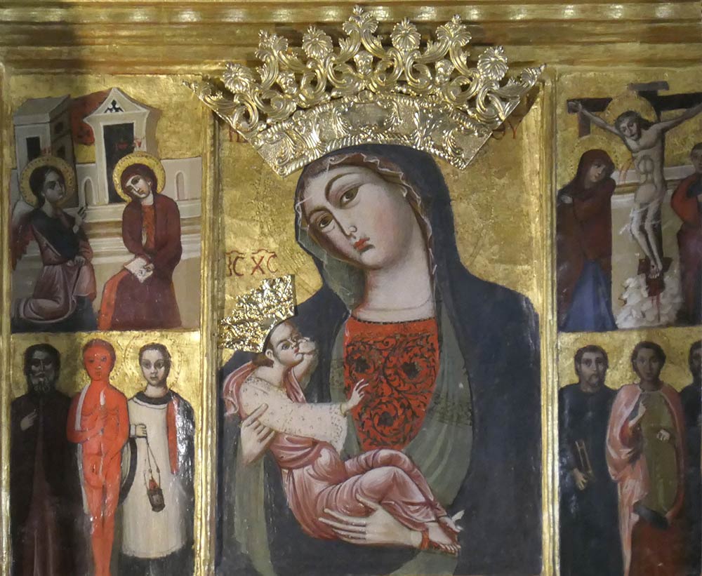 Vår fru av Trsat kyrka, mirakulös ikon på huvudaltaret, Rijeka