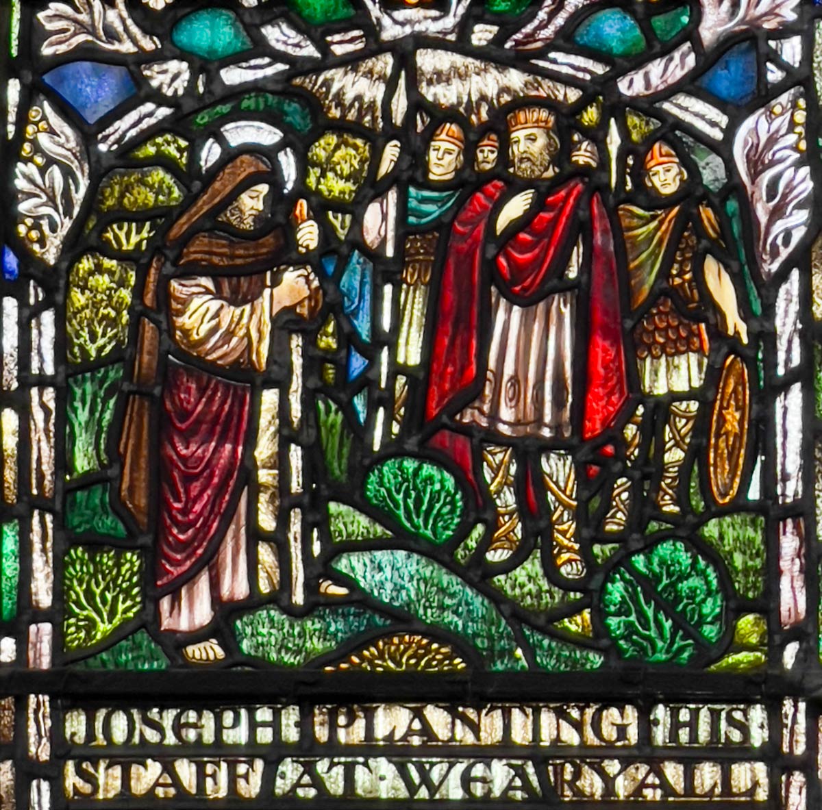 Glas in lood in de kathedraal van Avebury