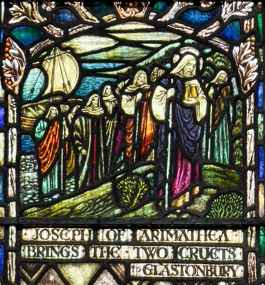 Avebury Cathedral målat glas