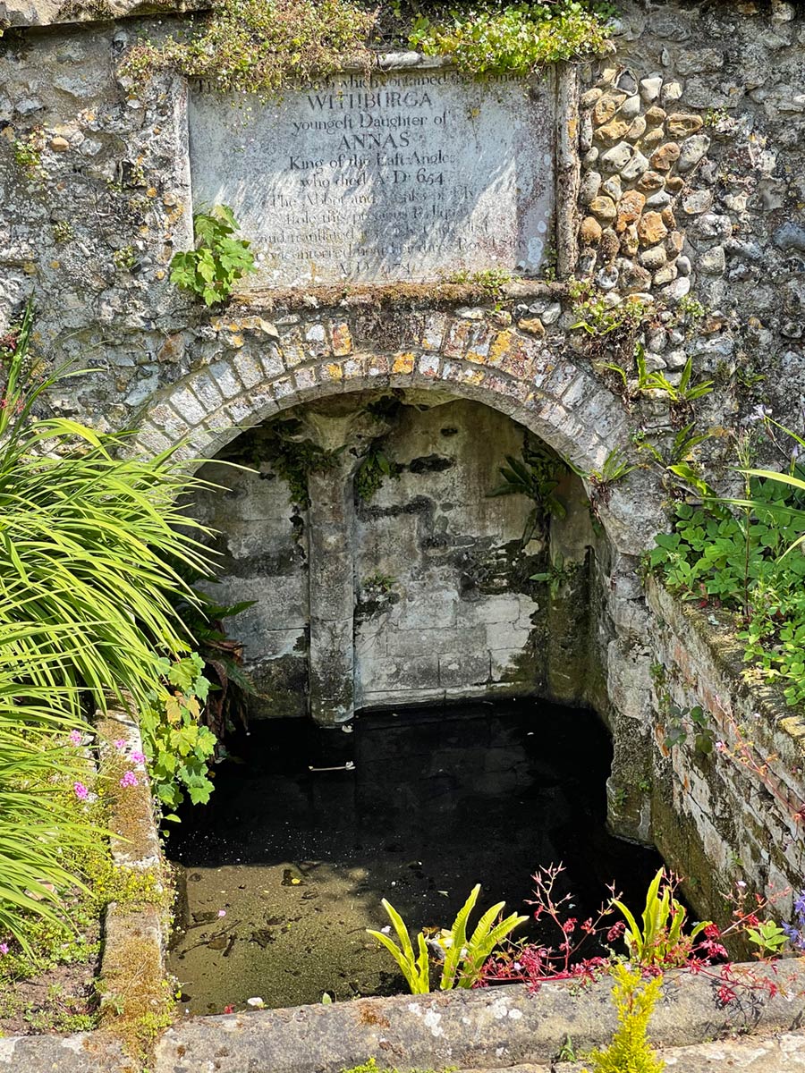 Saint Withburga’s Well behind church, Dereham