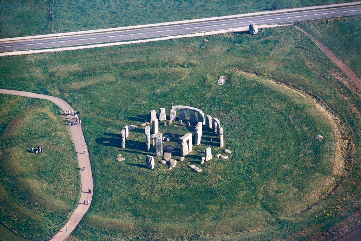 Vista aérea do Stonehenge Stone Ring