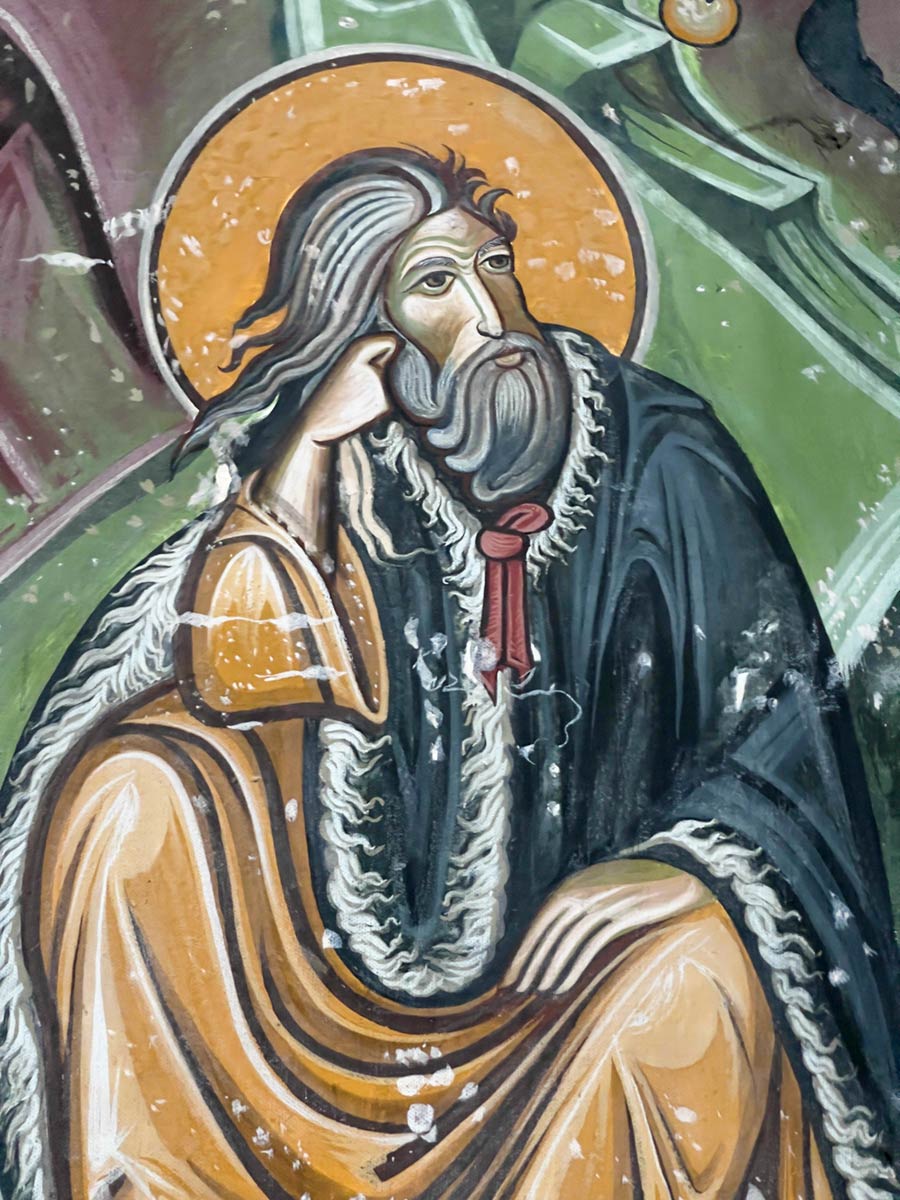 Монастырь Морача, фреска Илии