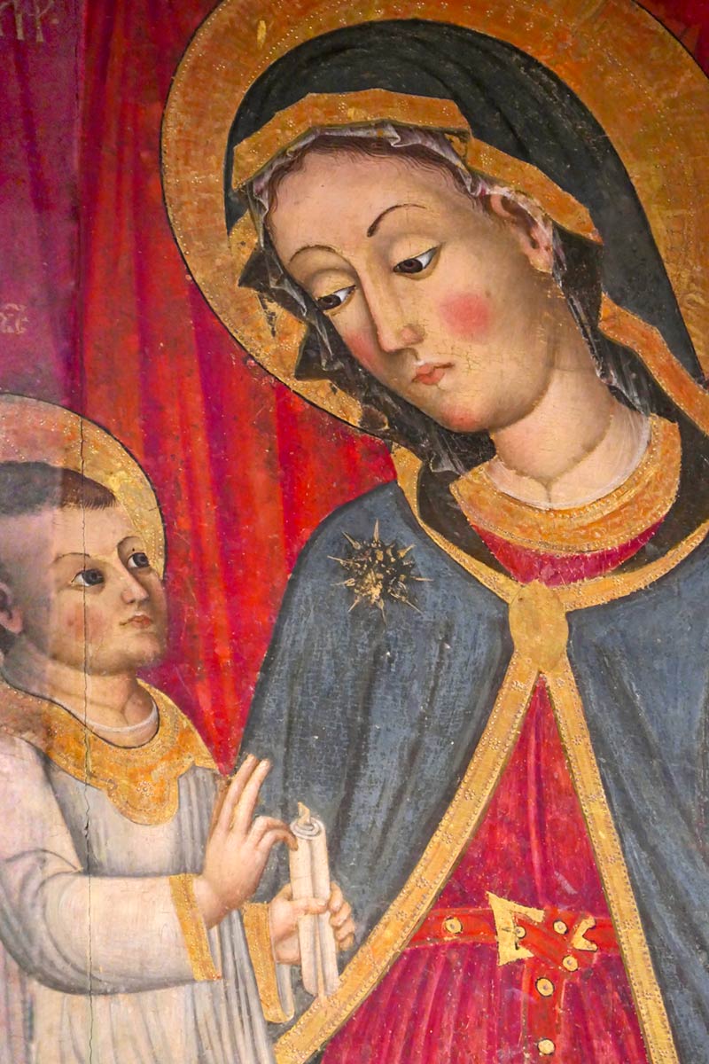Our Lady of the Rocks, Perast, Marian ikoni pitelemässä Jeesusta