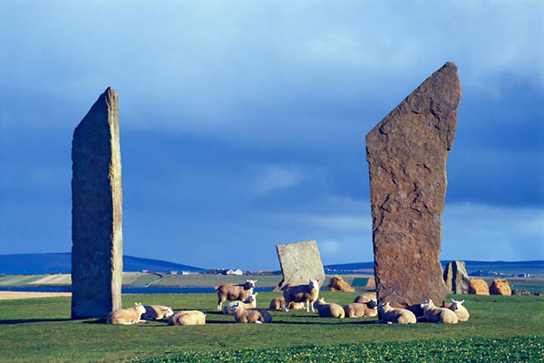 Steine ​​von Stenness, Orkney Island, Schottland