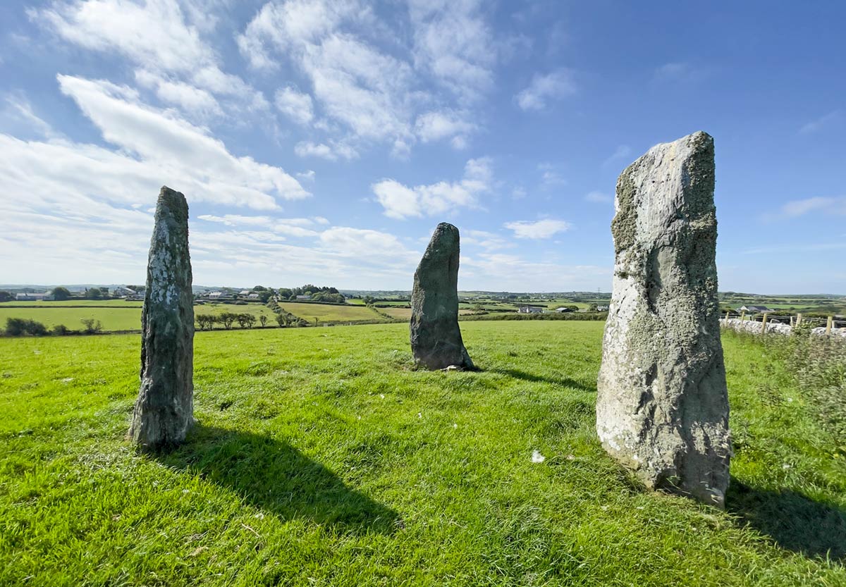 Piedras verticales de Mein Hirion, isla de Anglesey