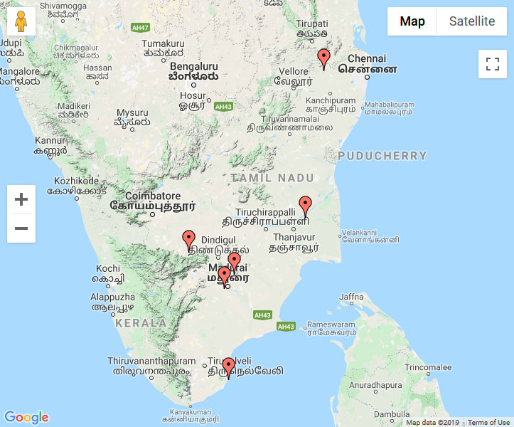 mapa de santuários de muruga